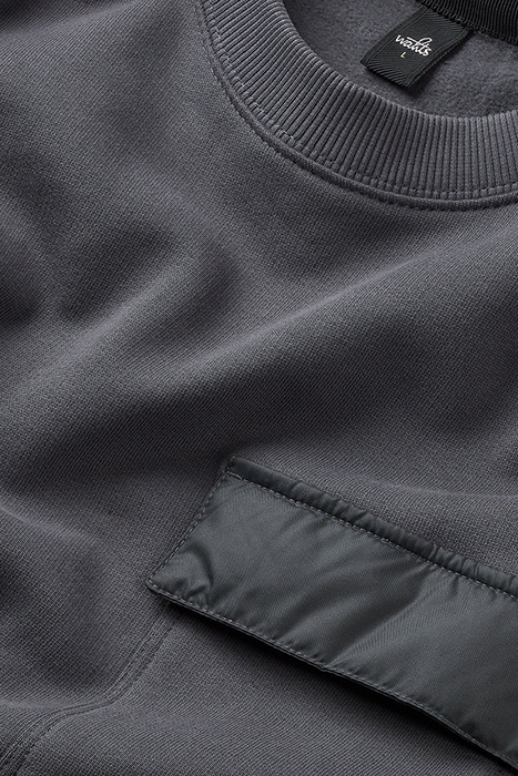 MOORE-POCKET | CHEST POCKET SWEATER ANTHRACITE 2