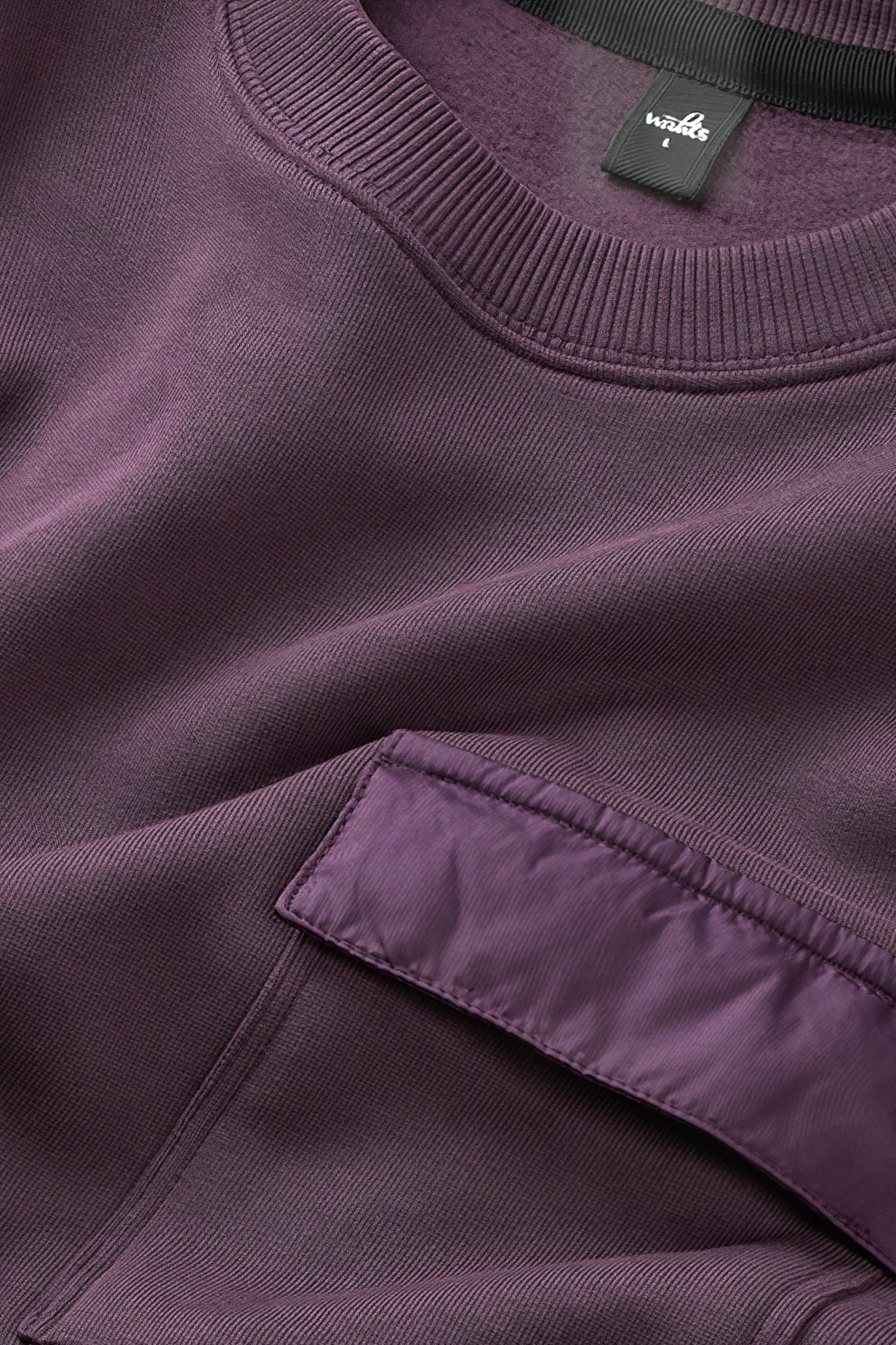 MOORE-POCKET | CHEST POCKET SWEATER ROYAL PURPLE 2