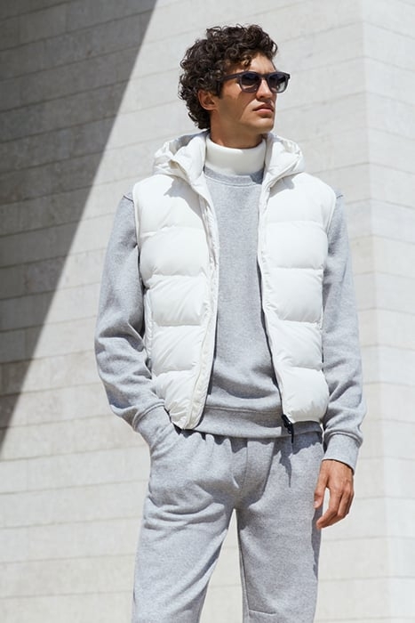 CAIDEN | COTTON CASHMERE COMFORT TROUSERS LIGHT GREY MELANGE 3