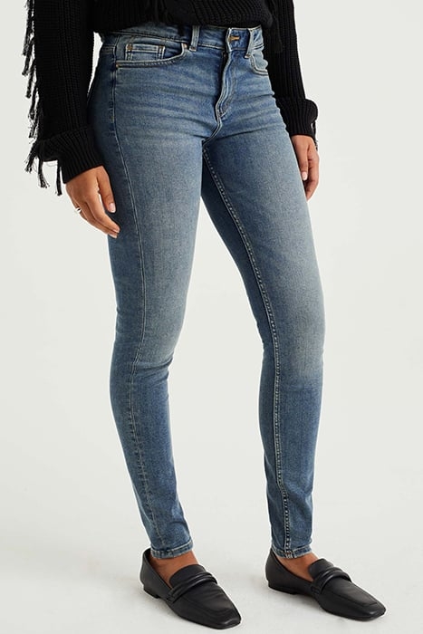 5-POCKET MID WAIST DARK BLUE 1