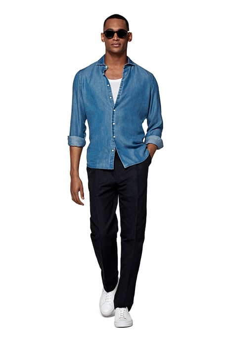 BLUE SLIM FIT SHIRT 3