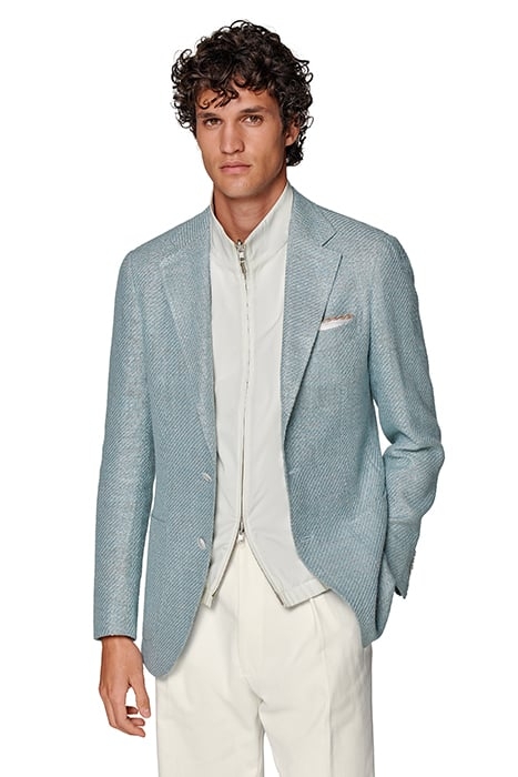 MINT BLUE TAILORED FIT HAVANA BLAZER 1