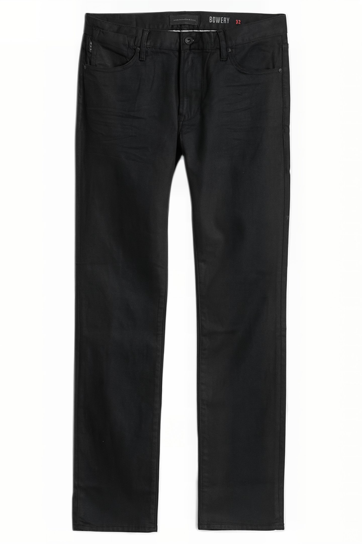 BOWERY COATED STRETCH JEAN JET BLACK 1