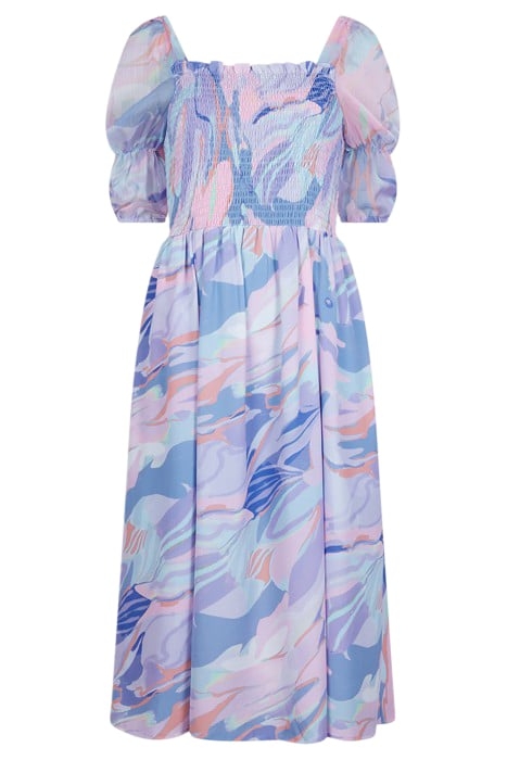 DALLA VERONA SMOCKED MIDI DRES BLUE 3