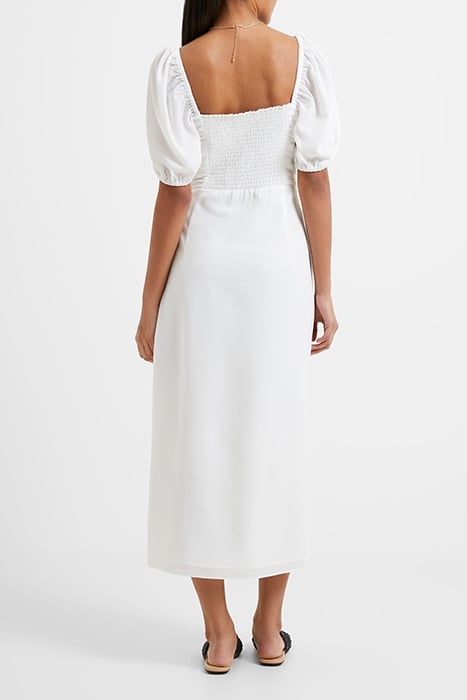 AFINA VERONA RUCHED MIDI DRESS WHITE 2