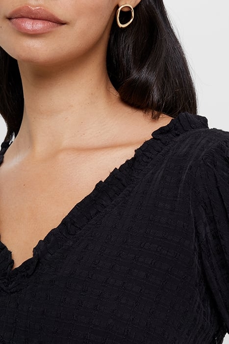 BIRCH PUFF SLEEVE DRESS BLACK 4