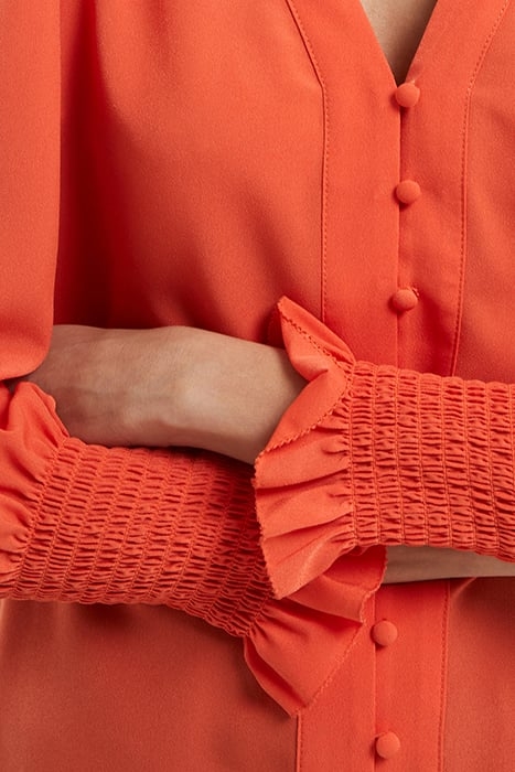 CREPE V NECK BLOUSE RED 4