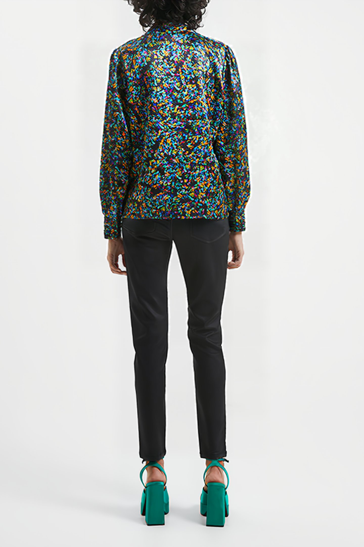 AMBER ADORA SATIN TOP BLACK 2