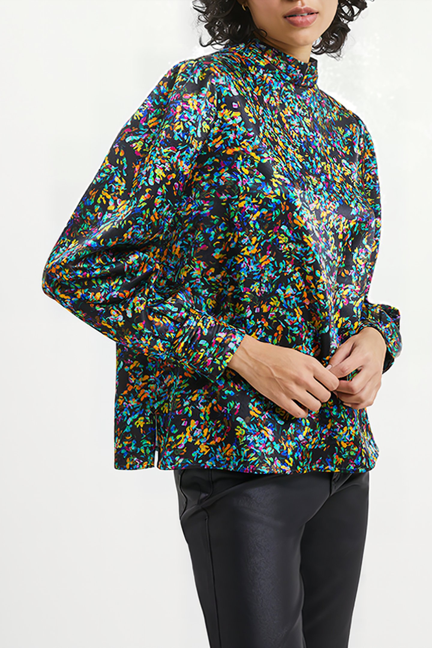 AMBER ADORA SATIN TOP BLACK 3