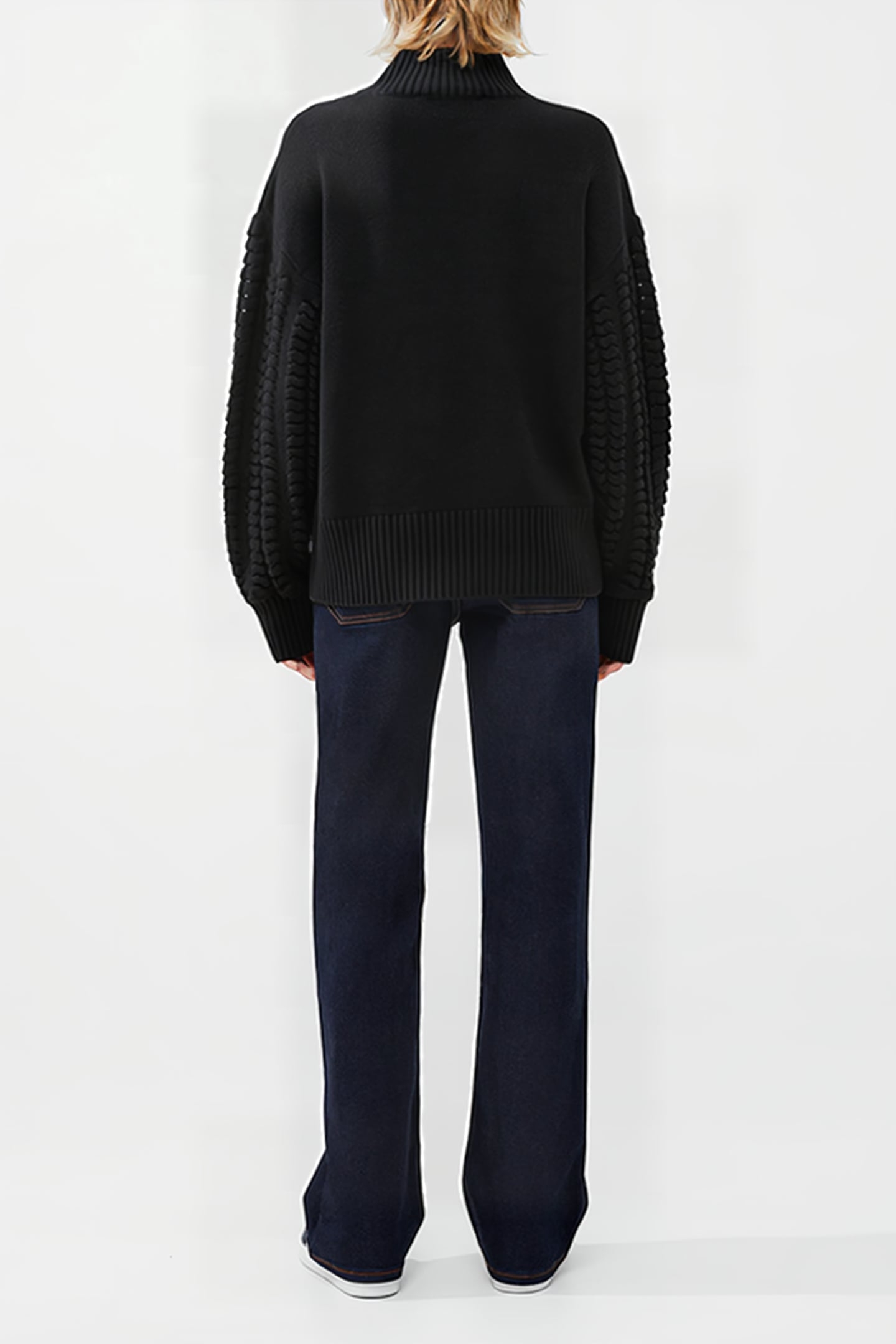 JOLEE COTTON NYLON WOOL LS CRW BLACK 3