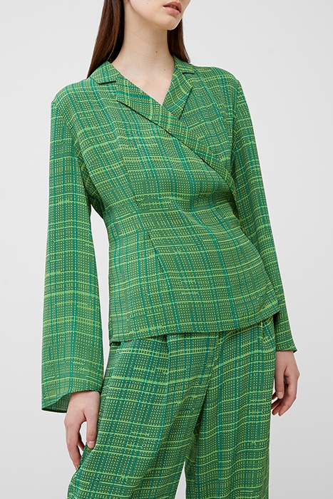 CARMEN CREPE TOP GREEN 1