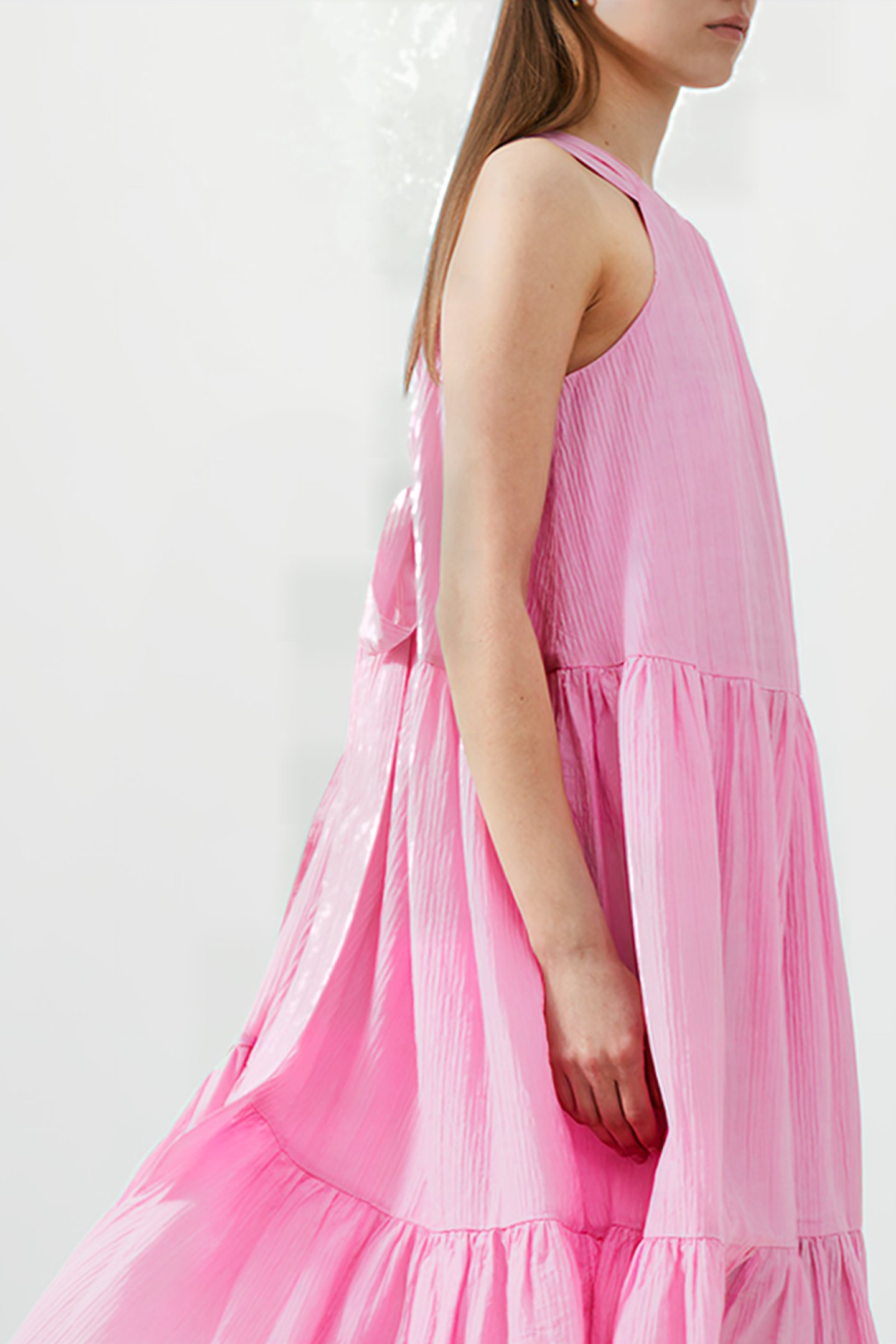 ALESKA TEXTURED DRESS RED 3