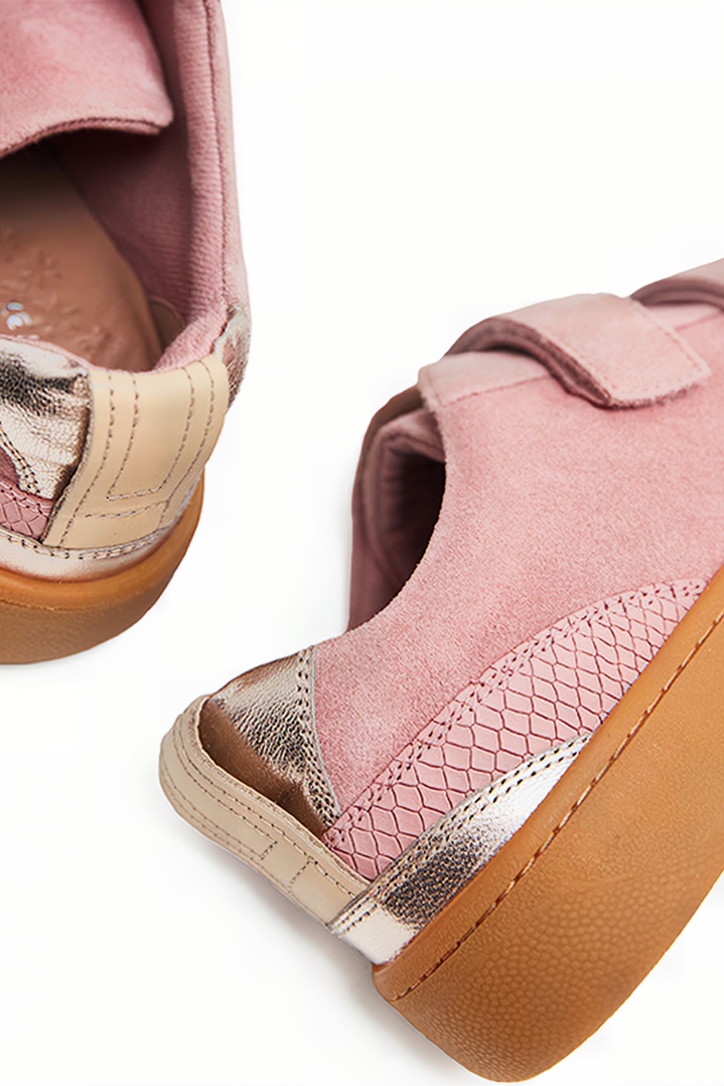 VELCRO SUEDE TRAINER TY PINK 4