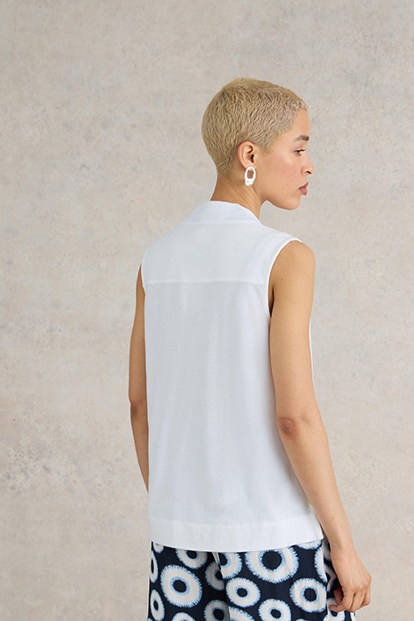 CELIA JERSEY MIX SHIRT BRILLIANT WHITE 2