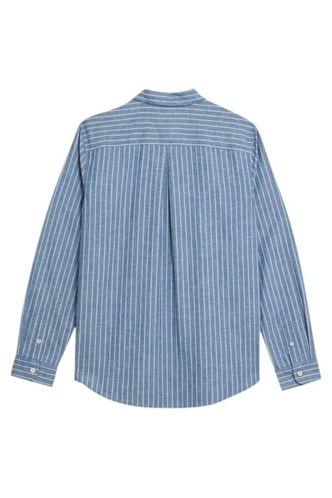STRIPE  SHIRT CHAMBRAY BLUE 2