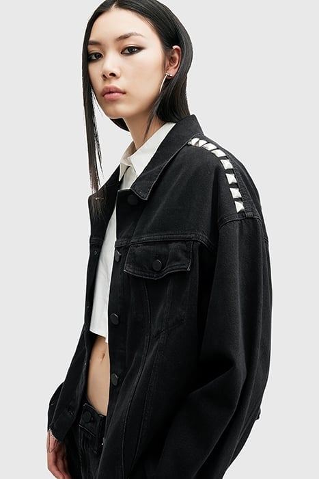 PIPER STUD SHACKET BLACK 6