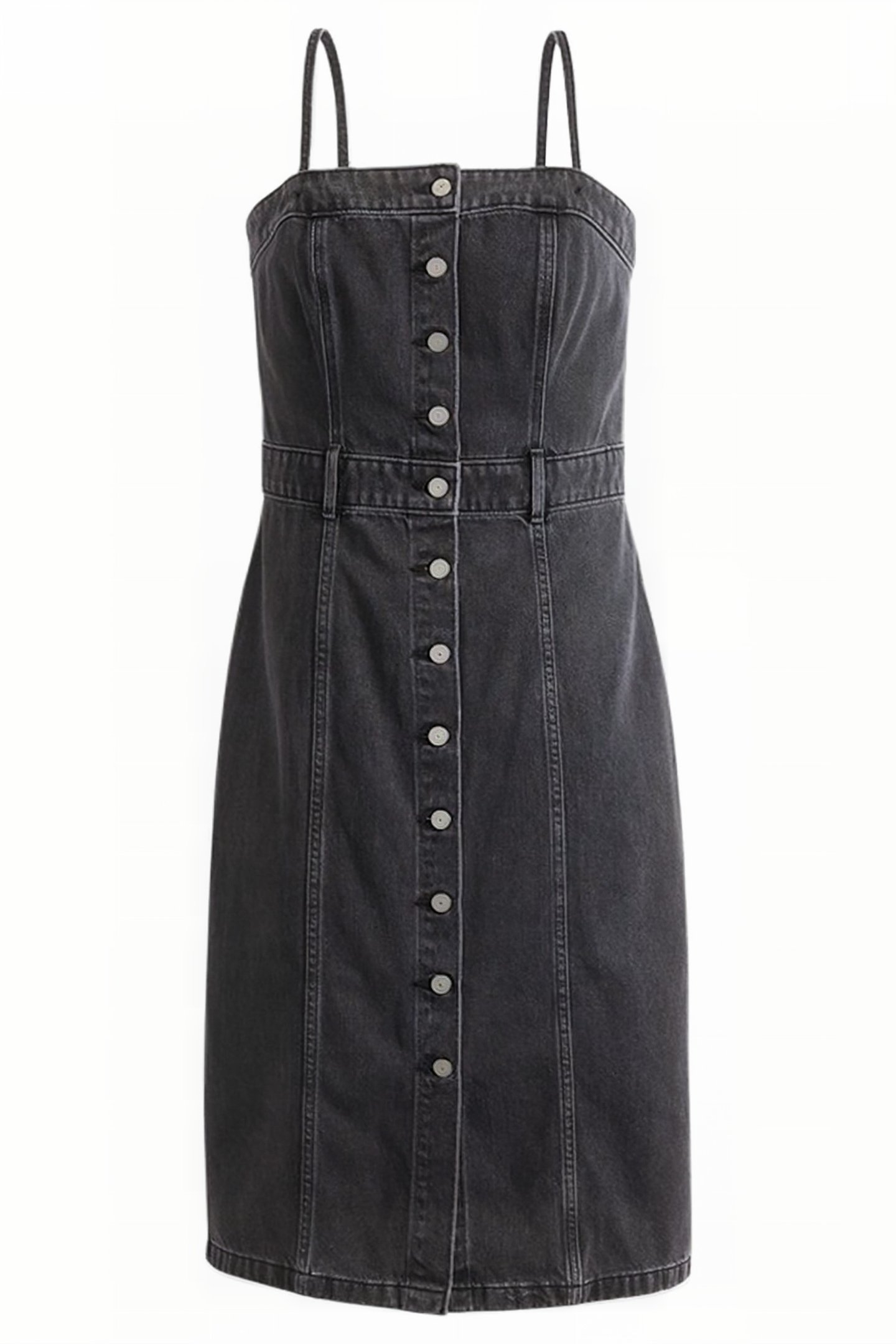 DENIM MINI DRESS BLACK 3