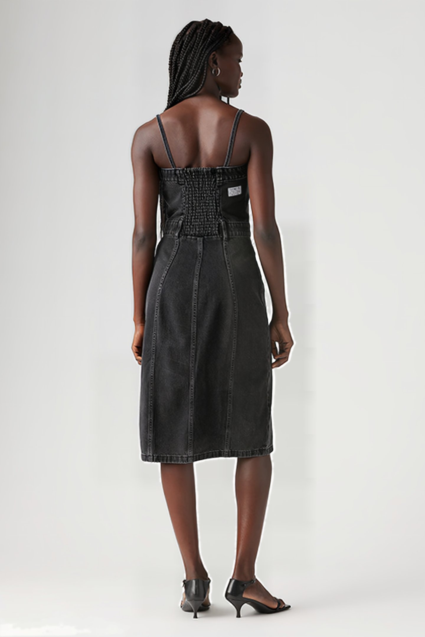 DENIM MINI DRESS BLACK 2