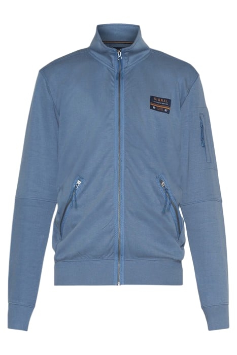 MIKKELSI ZIP CARDIGAN BLUE MIRAGE 4