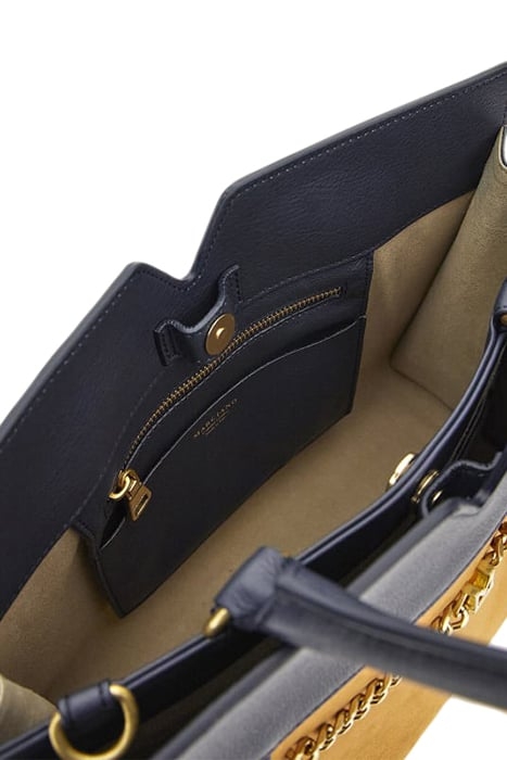 MEDIUM SATCHEL CONTR GALAXY BLUE HANDBAG A713 5