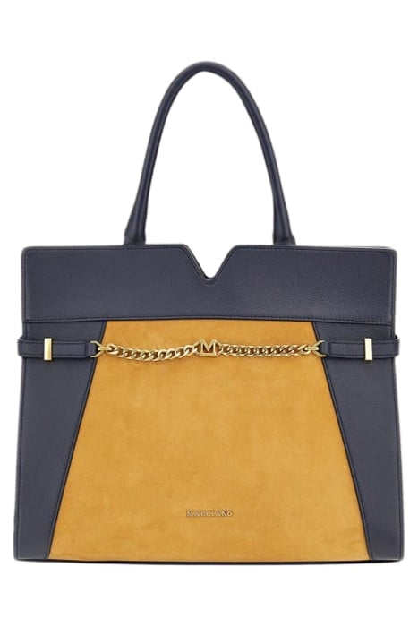 MEDIUM SATCHEL CONTR GALAXY BLUE HANDBAG A713 1