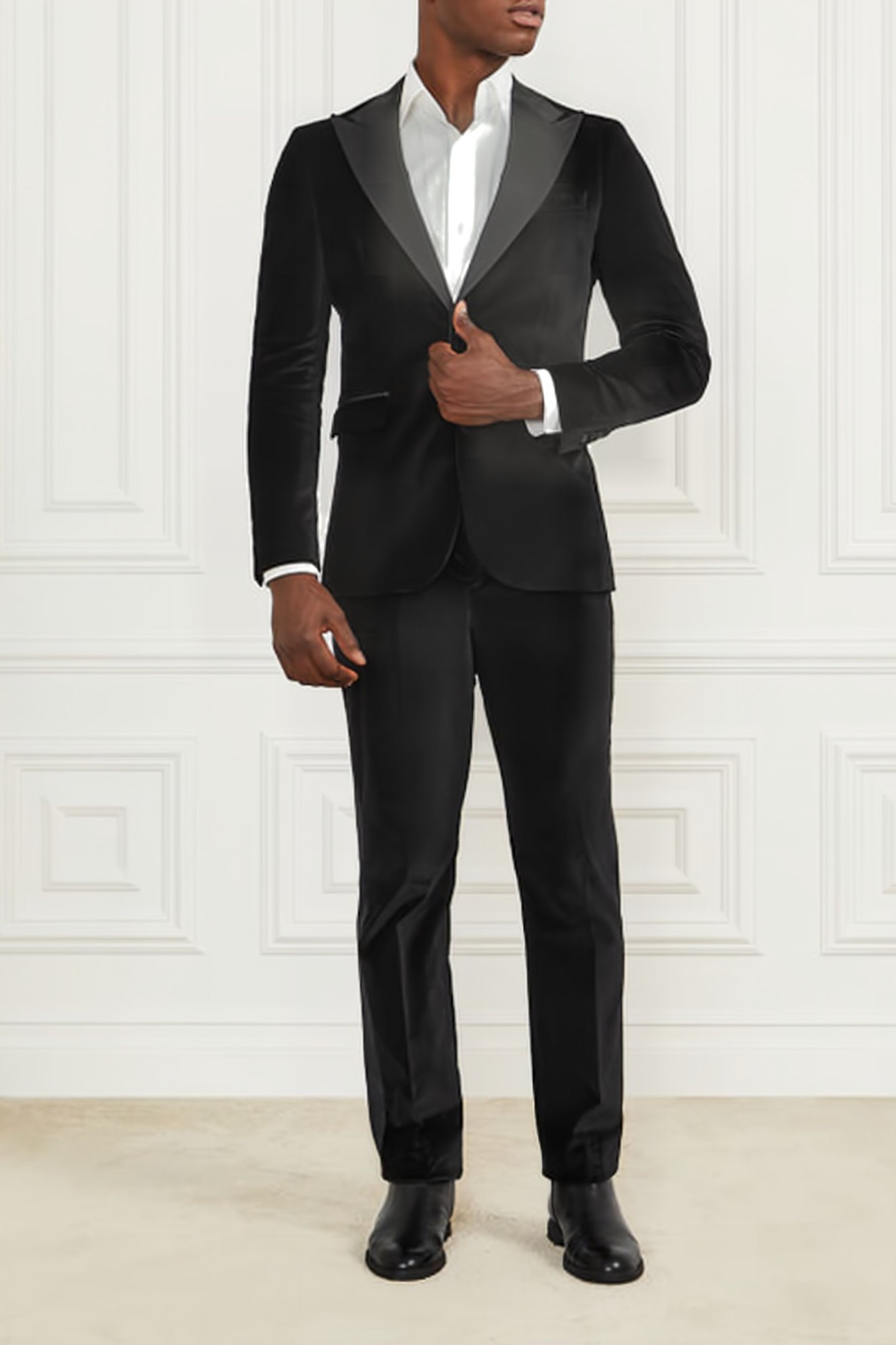 MARCIANO BY GUESS WARREN SMOKING PANT JET BLACK SUIT 3