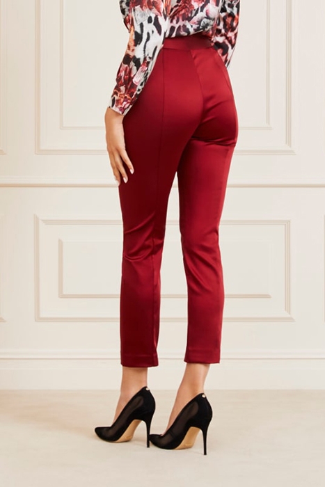 ROXANNE PANT LACQUER RED STRAIGHT 2