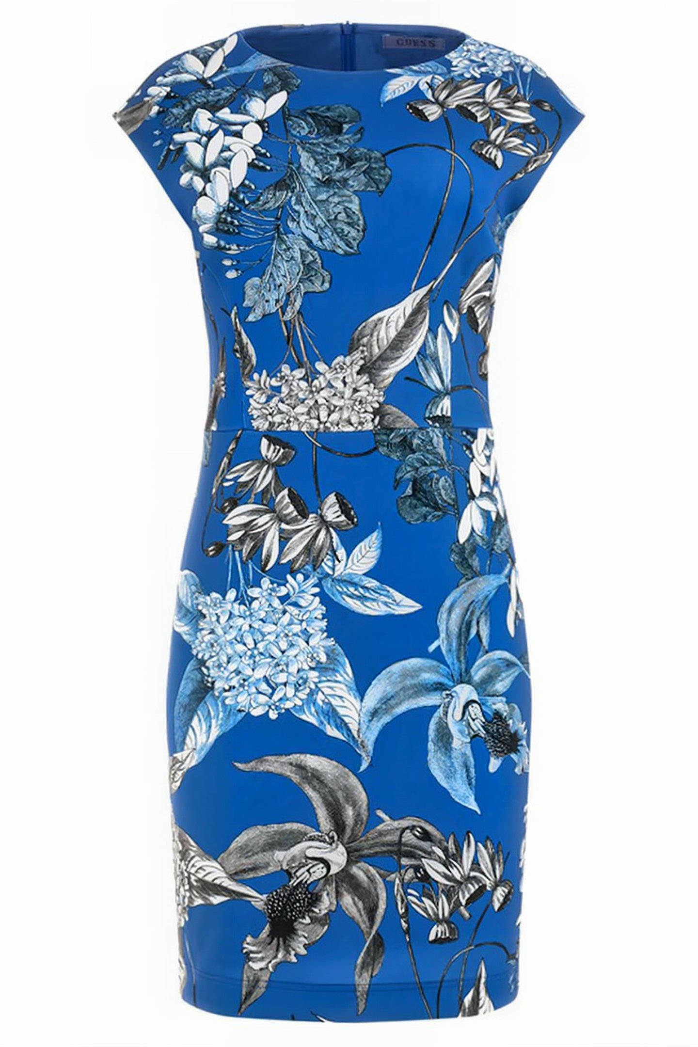 GUESS ECO SL SCUBA VAL DRESS PHANTOM FLORA PRINT 1