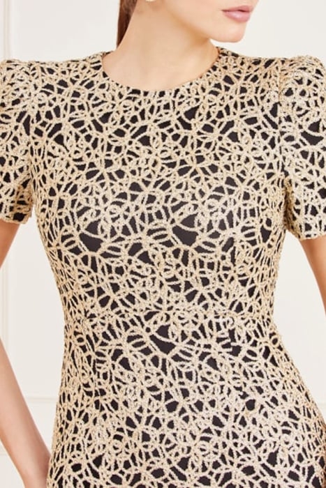 ANNIE DRESS GOLD MULTI 5