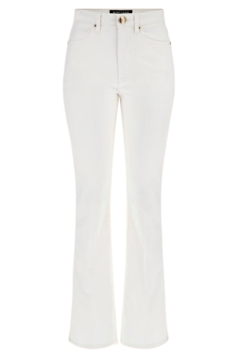 MARCIANO BY GUESS NEW KAYLA DENIM PALE PEARL FLARED MULTI 4