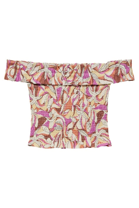 OFF-SHOULDER SMOCK TOP COPPER 3