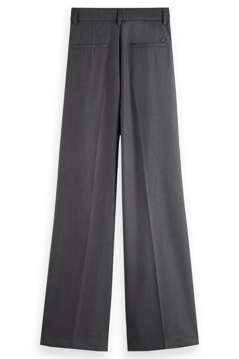 ROSE - PLEATED HIGH RISE WIDE LEG PANTS CHARCOAL MELANGE 5