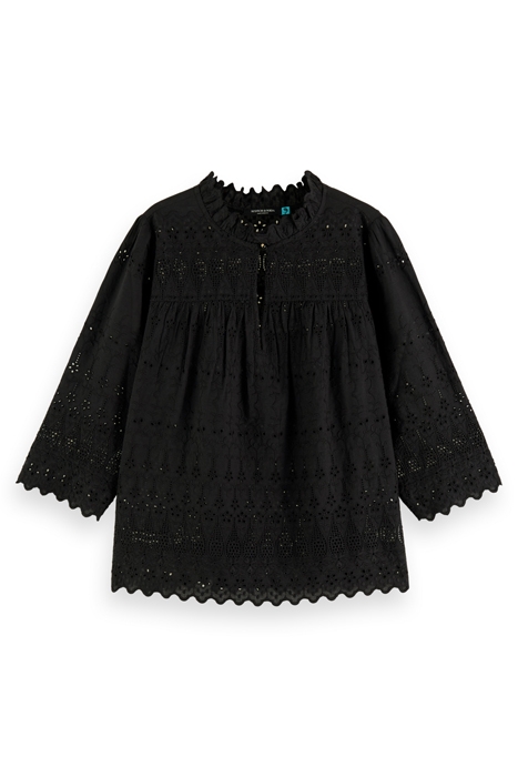 BRODERIE ANGLAISE TOP BLACK 4
