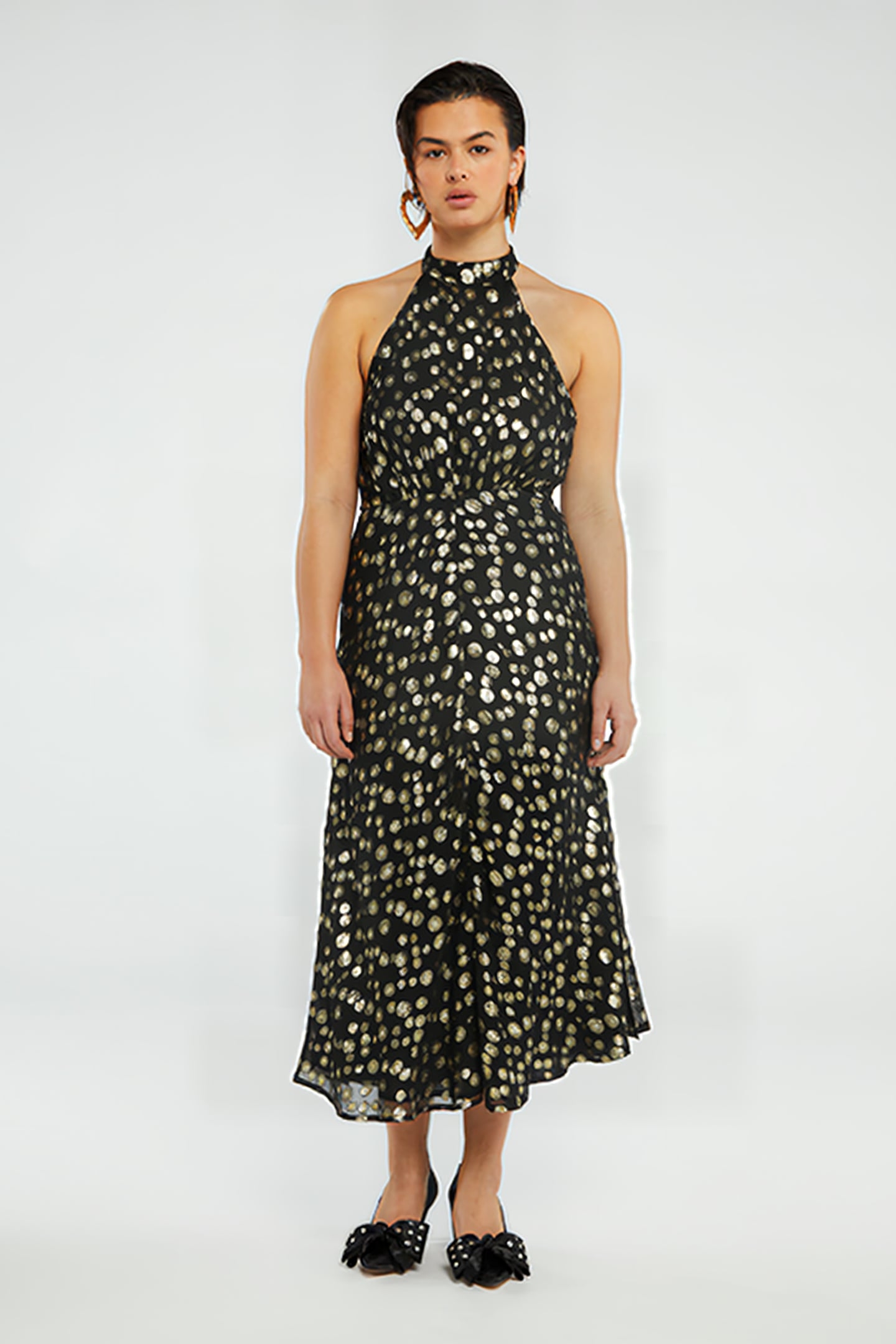 TANYA DRESS BLACK/GOLD 1