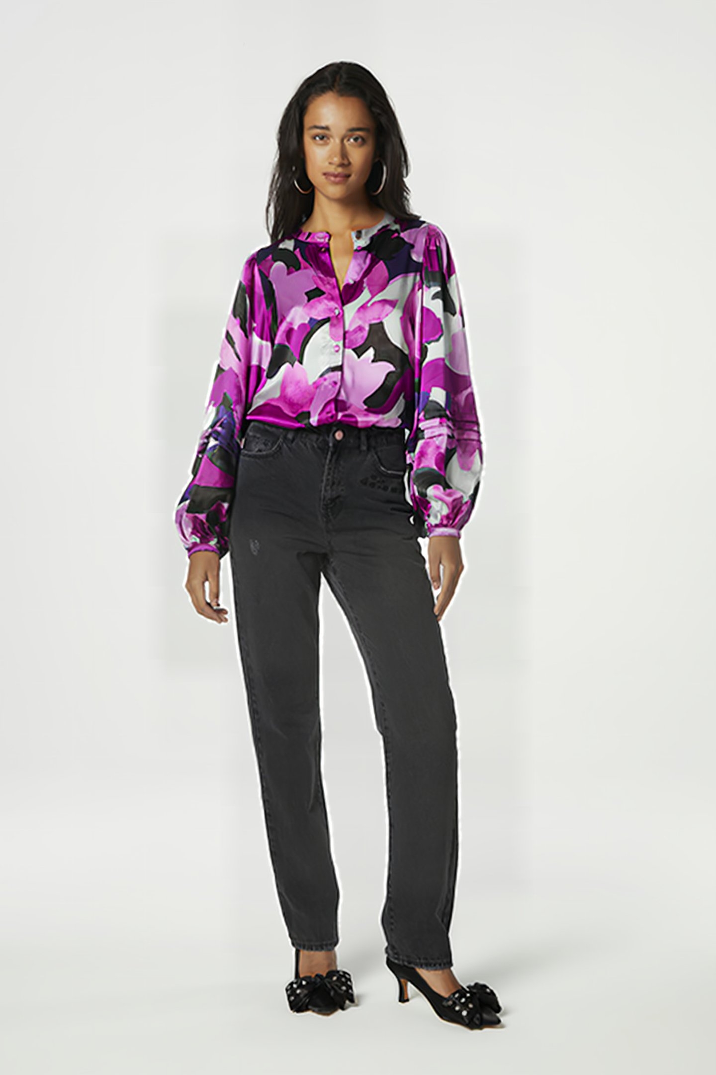 HOLLIE BLOUSE BUBBLE GUM PINK/MIST 2