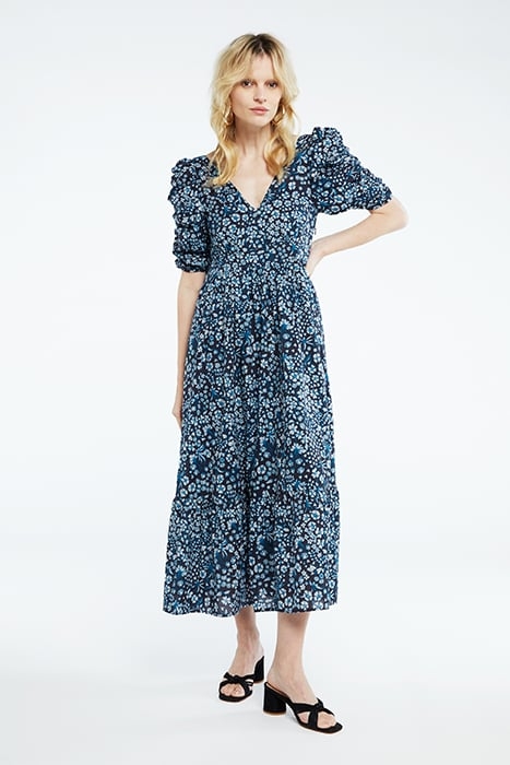 FLORE DRESS TASTY TEAL/CREAM WHI 1