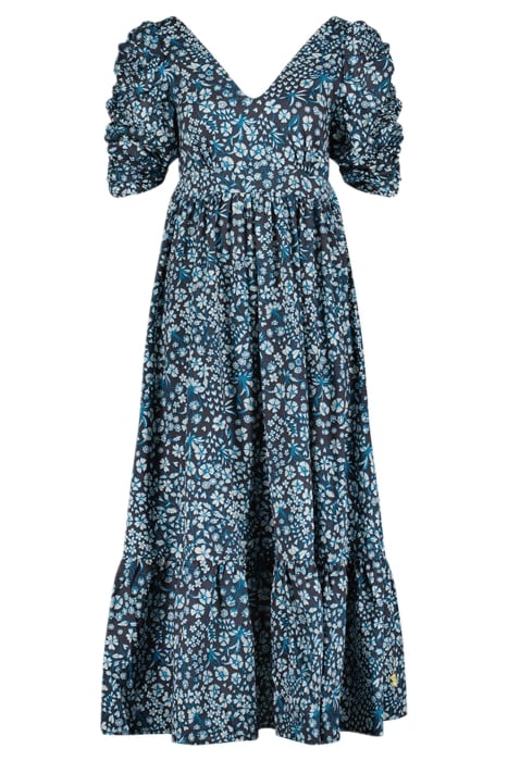 FLORE DRESS TASTY TEAL/CREAM WHI 3