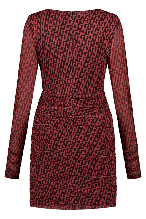 ASIA MESH DRESS RACING RED 2