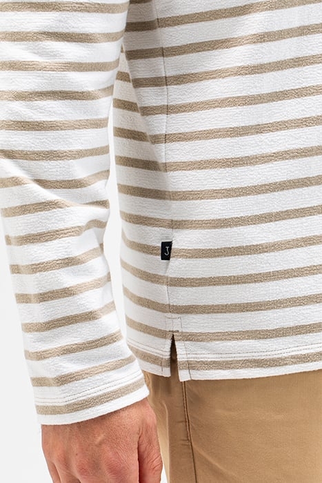 GASPARD STRIPE CREW STONE BEIGE 6