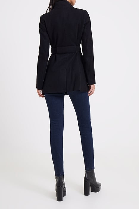 PLATFORM FELT CROSSOVER COAT BLACK 3