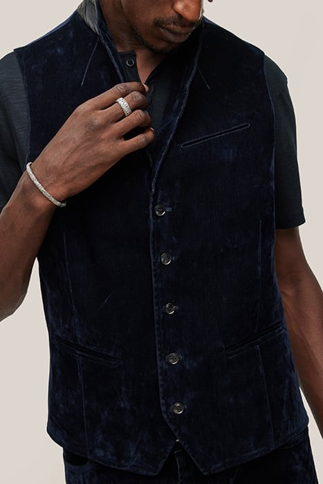 SLIM FIT PEAK LAPEL VEST NIGHT SKY 3