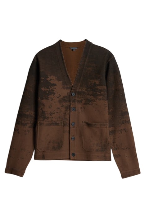 CLAYTON KNIT CARDIGAN SOIL 2