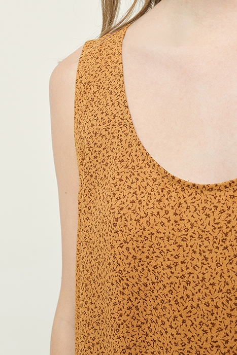 SLEEVLESS LOOSE PRINTED TOP DOUCETTE BEIGE 5