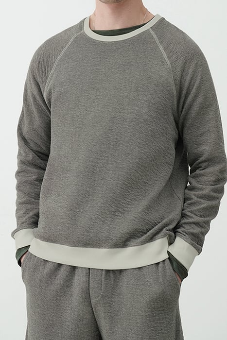 CREW NECK SWEATSHIRT ANTHRACITE CHINE 1