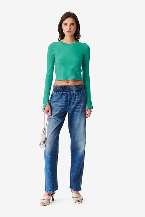 DEMETE STRAIGHT IN BLUE DENIM 1