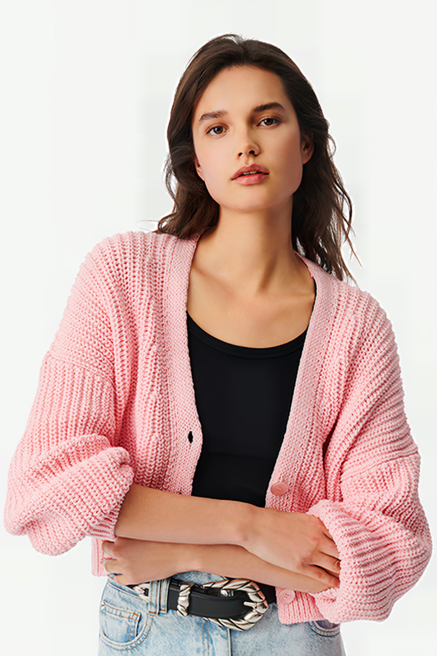 UBERTA CARDIGAN IN CANDY PINK 5
