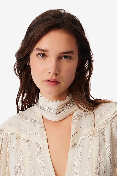VIVIANA BLOUSE IN ECRU/SILVER 5