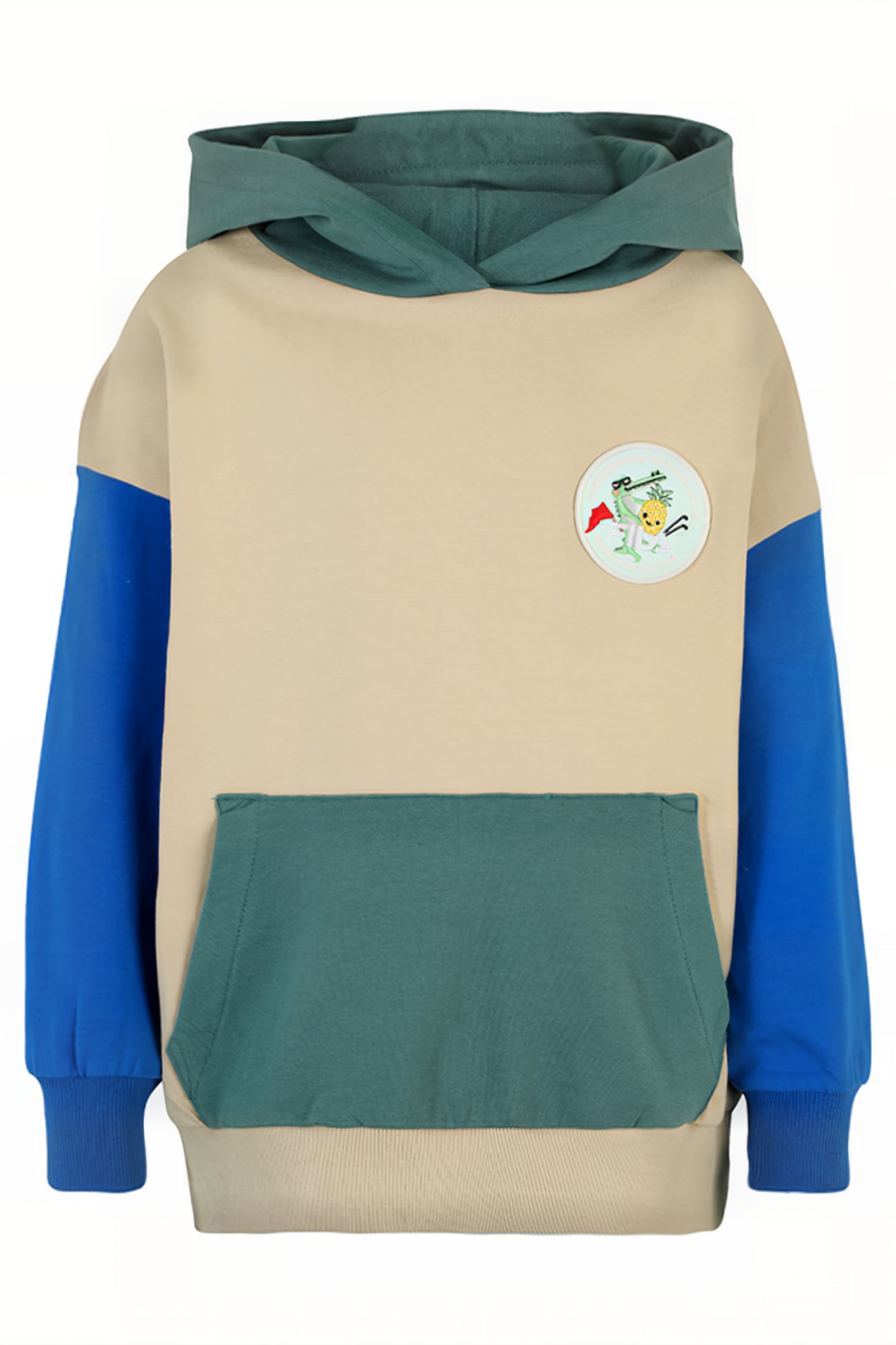 THACKERVILLE OVERSIZED HOODY FIELDS OF RYE-BLUE SPRUCE-LAPIS 1