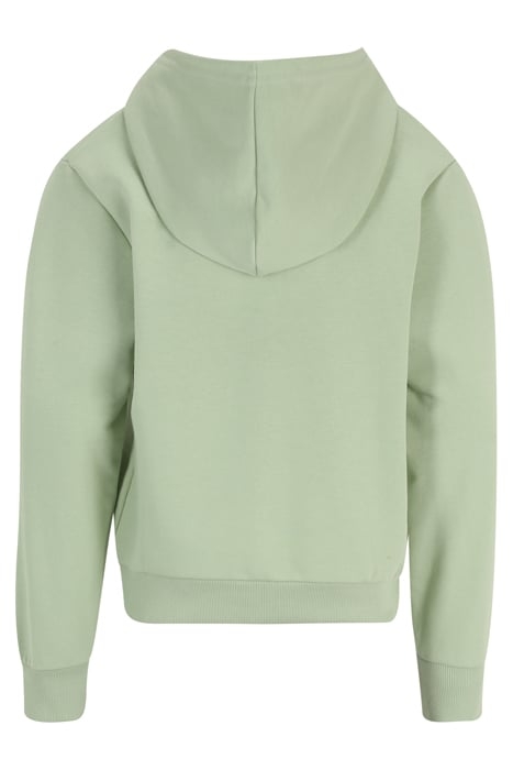 LANGGOENS GRAPHIC CROPPED HOODY SMOKE GREEN 2
