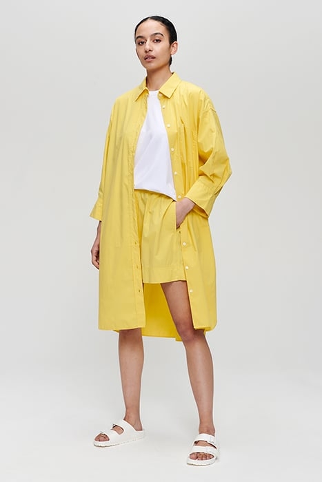 ORGANIC COTTON SHIRT DRESS YELLOW 1